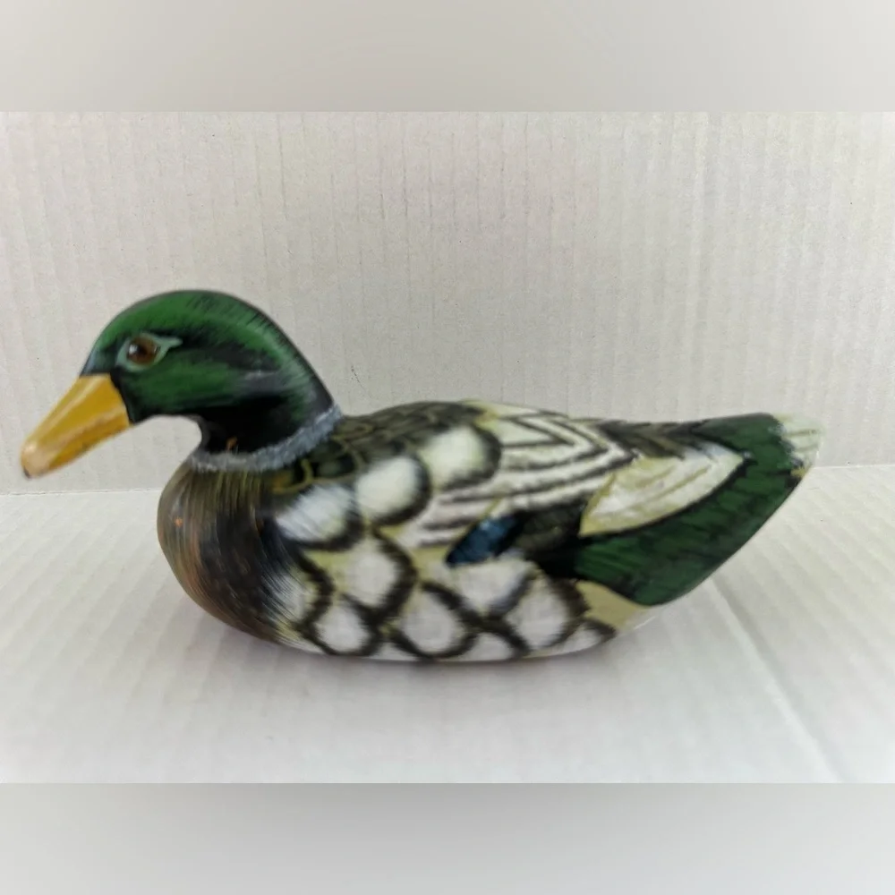 Handcrafted Wooden Duck Figurine - Picture 8 of 14